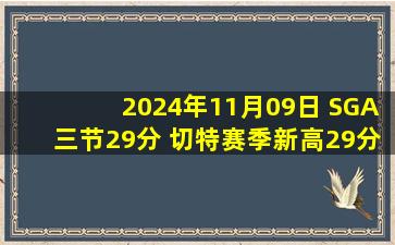 2024年11月09日 SGA三节29分 切特赛季新高29分 申京&格林26中8 雷霆轻取火箭